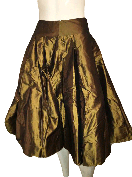 Talbots Brown Skirt 100% Silk Size 2P SKU 000154