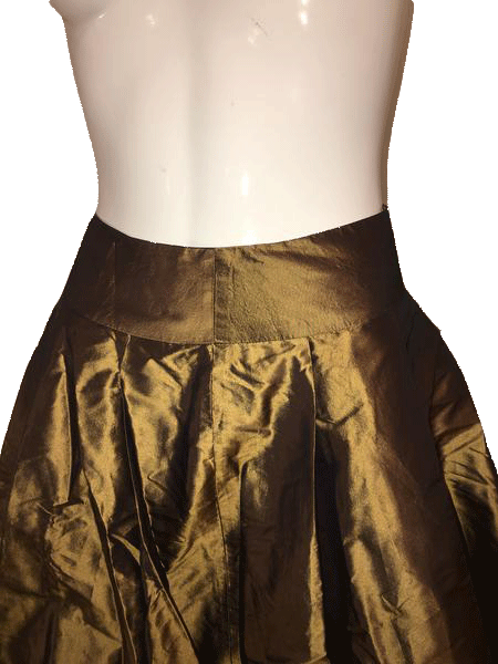 Talbots Brown Skirt 100% Silk Size 2P SKU 000154