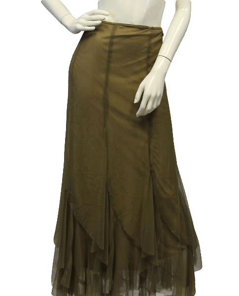 Mesh Maxi Skirt Bronze Skirt size L  (SKU 000004)
