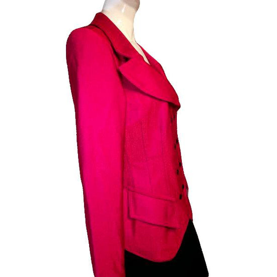 John Murrough Beautiful Shiny Red Double Breasted Blazer Size S SKU 000150