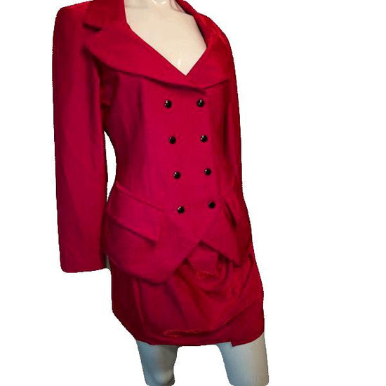John Murrough Beautiful Shiny Red Double Breasted Blazer Size S SKU 000150