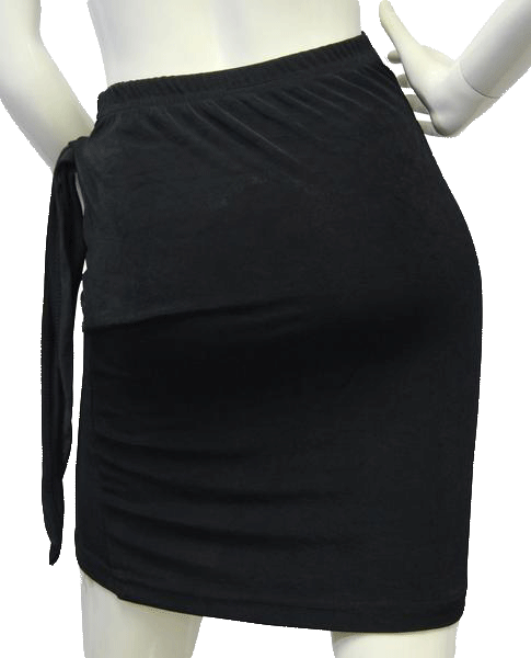 Load image into Gallery viewer, Taylor NY Side Tied Knit Black Skirt Size L  (SKU 000004)
