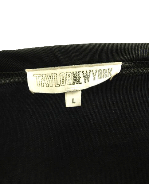 Load image into Gallery viewer, Taylor NY Side Tied Knit Black Skirt Size L  (SKU 000004)
