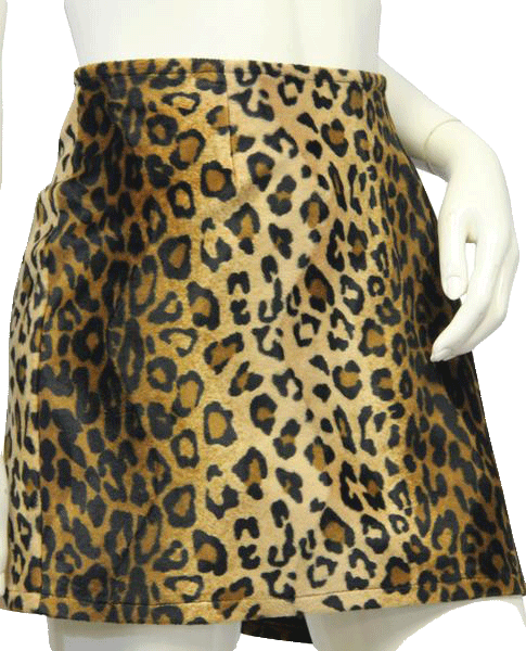 Faux Leopard Skirt Size L (SKU 000017)