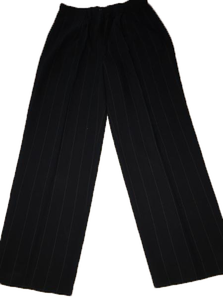 Load image into Gallery viewer, Giorgio Armani Pin Striped Navy Blue Dress Pants Size 10 SKU 000180
