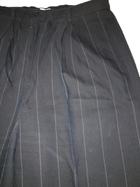 Giorgio Armani Pin Striped Navy Blue Dress Pants Size 10 SKU 000180