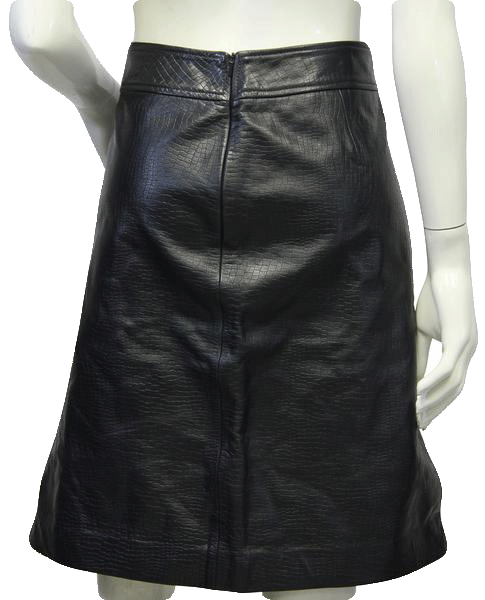 Load image into Gallery viewer, SOLD 11/15/23 Old Navy 90&amp;#39;s Skirt Black Alligator Leather Size 12 SKU 000018
