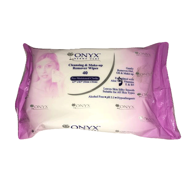 Onyx Dermo Labs Beauty Cleansing Wipes 40 ct (SKU 000142)