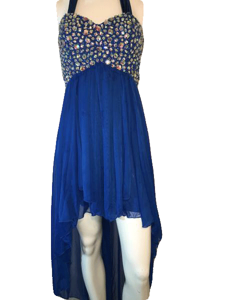 B. Smart 70's Formal Royal Blue Gown Embellished Size 11 SKU 000200 Designers On A Dime B. Smart 70's Formal Royal Blue Gown Embellished Size 11 SKU 000200 Designers On A Dime
