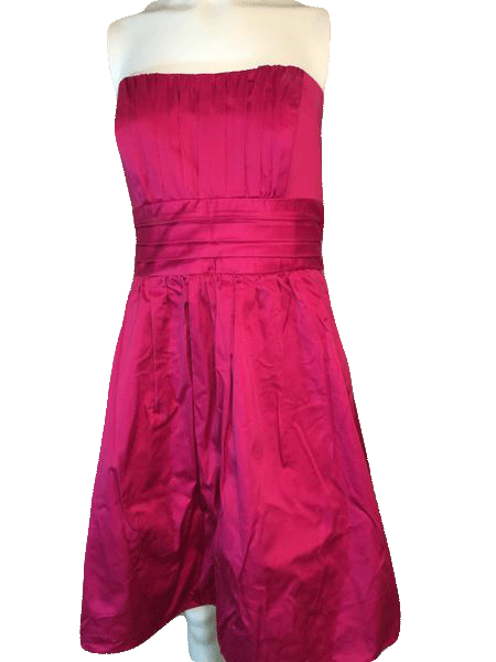 David's Bridal 80's Hot Pink Formal Dress Size 16 SKU 000200