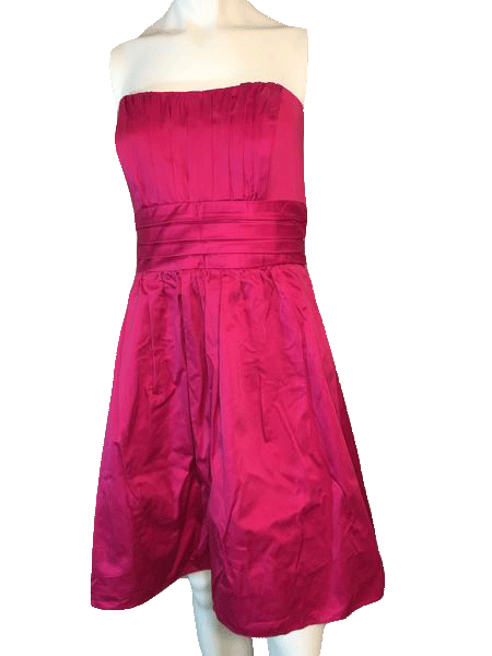 David's Bridal 80's Hot Pink Formal Dress Size 16 SKU 000200