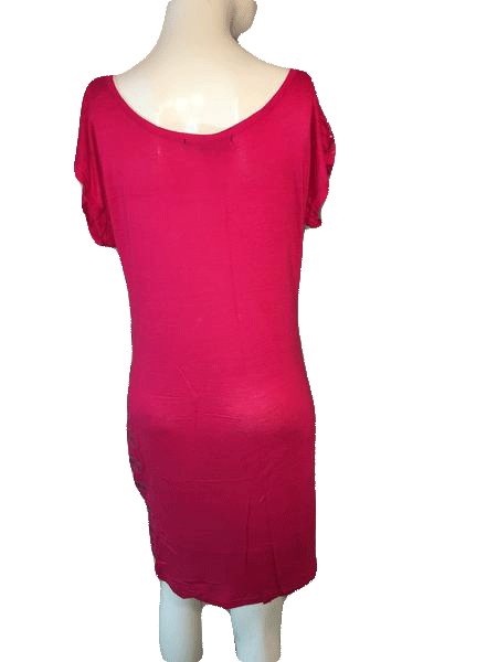 Load image into Gallery viewer, BCBG Maxazria 80&amp;#39;s Pink T-Shirt and Sequin Dress Size S SKU 000200
