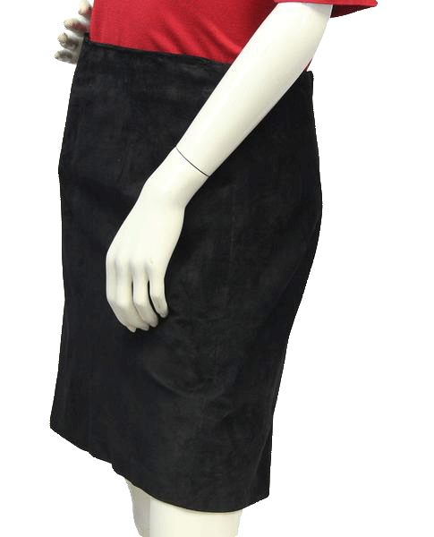 Hillary Paige 70's Black Suede Skirt SKU 000039