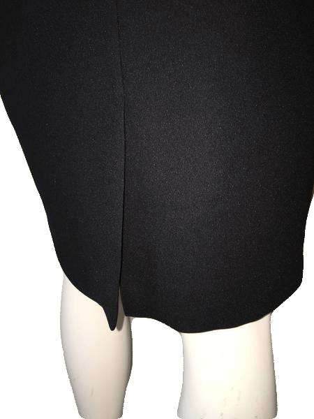 Load image into Gallery viewer, Anne Klein 70&amp;#39;s Skirt Black Professional Size 8 SKU 000094
