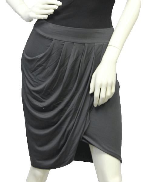 Three Dots Gray Jersey Wrap Skirt Size S (SKU 000004)