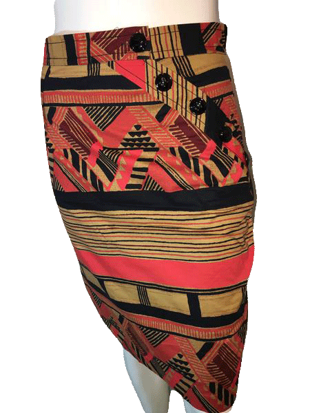 Plenty by Tracey Reese 80's Skirt Tribal Print Size 8 SKU 000094
