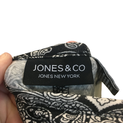 Jones NY Top Black and White Paisley Size 2X NWT SKU 000331-8