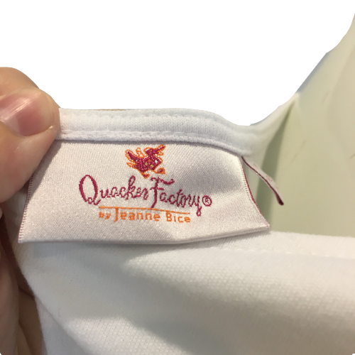 Quaker Factory Top White with Silver Stars Size 1X SKU 000331-12
