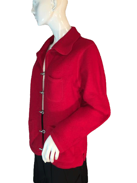 Load image into Gallery viewer, Andrea Viccaro 80&amp;#39;s 100% Wool Red Long Sleeve Blazer Size Medium SKU 000203
