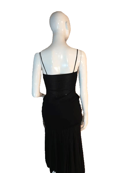 Designers on a Dime Spaghetti Strap Black and Tan Top with Draping Size 26” Chest SKU 000205