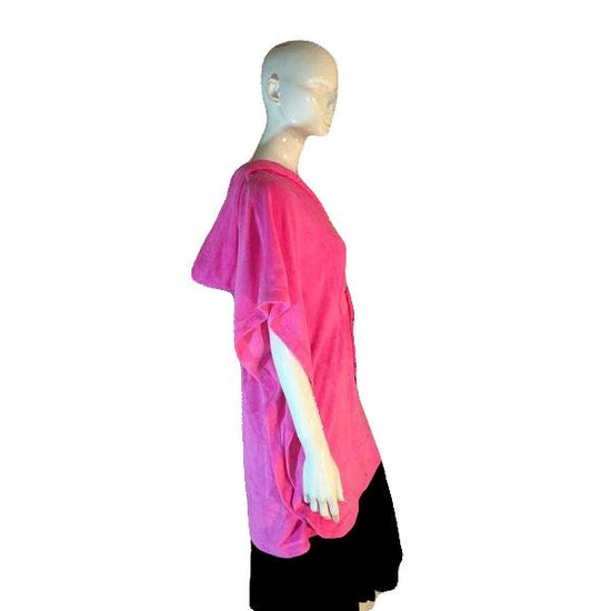Jenni by Jennifer Moore Pink Terry Cloth Cover-Up Hoodie with drawstring waist One Size SKU 000205