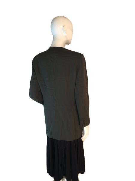 Load image into Gallery viewer, Calvin Klein Collection Dark Green Long Sleeve Jacket/Blazer Size 6 SKU 000206

