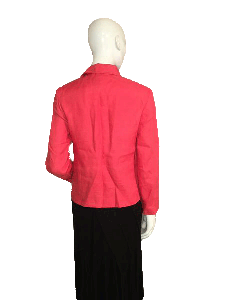 Talbots Salmon Colored Long Sleeve Top with Large Front Button Closure Size 4 SKU 000151