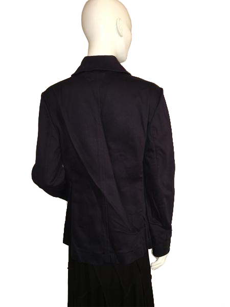Michael Kors 90's Double Breasted Black Jacket with Zipper Pockets Size L SKU 000207
