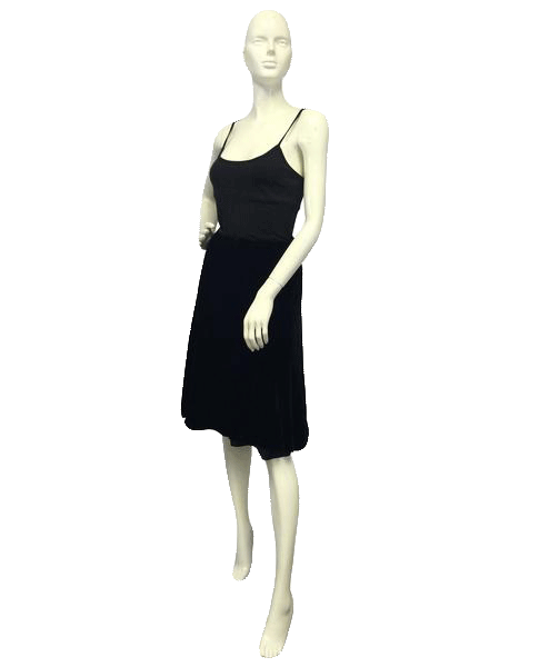 Carmen Marc Valvo 80's Skirt Black Velvet Size 16 SKU 000009