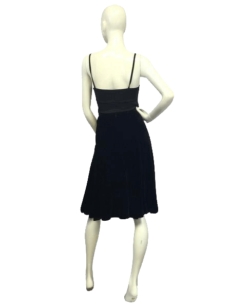 Carmen Marc Valvo 80's Skirt Black Velvet Size 16 SKU 000009