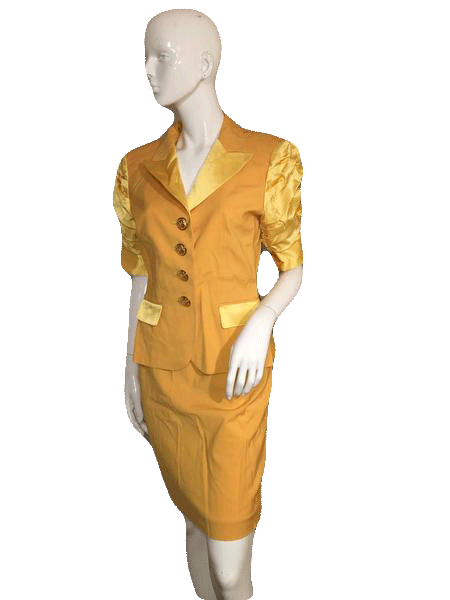 Rena Lange Yellow Skirt and Top Set SKU 000122