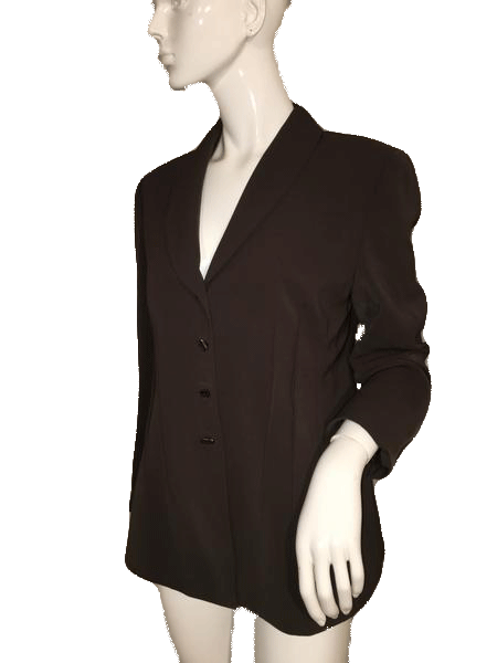 Load image into Gallery viewer, Tahari 90&amp;#39;s Brown Professsional Jacket Size 12 SKU 000152
