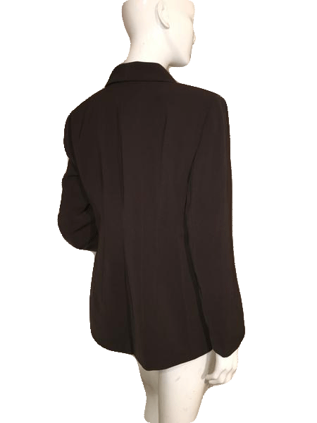 Load image into Gallery viewer, Collections for Le Suit 70&amp;#39;s Black Blazer with single button closure Size 6 SKU 000122
