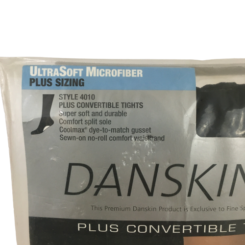 Danskin Plus Convertible Tights Black Size 3X NWOT SKU 000347-7