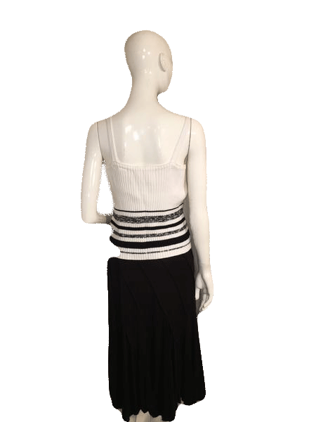 Ballinger-Gold 80's Black and White Sweater Tank Top Size L SKU 000128
