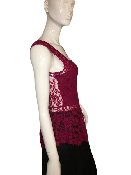 Wet Seal 80's Wine Colored Lace Tank Top Size L NWT SKU 000128