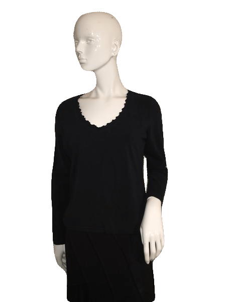 Gap 70's Stretch Black Long Sleeve T-Shirt Size M SKU 000137