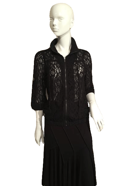 Womens black lace sales jacket