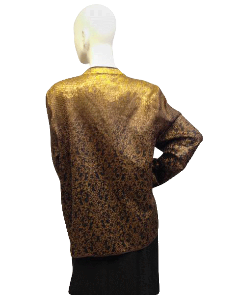 Load image into Gallery viewer, Catherines 90&amp;#39;s Blazer Black, Gold and Bronze Size 14/16 SKU 000046
