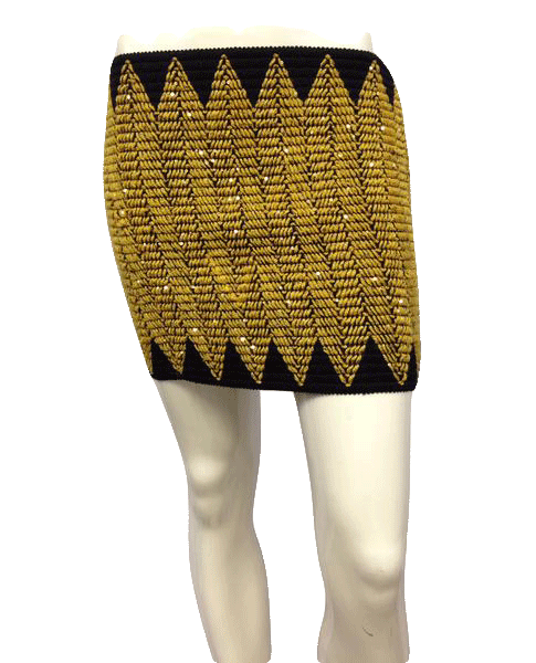 Swoon Black and Gold Triangle Tube Top or Skirt Size M SKU 000025
