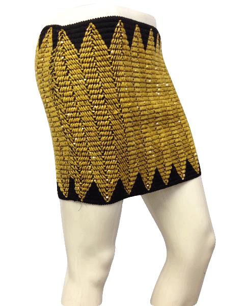 Load image into Gallery viewer, Swoon Black and Gold Triangle Tube Top or Skirt Size M SKU 000025
