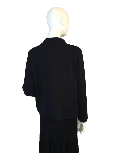Linden Hill 60's Black Long Sleeve Jacket with Zipper Front Size M SKU 000206