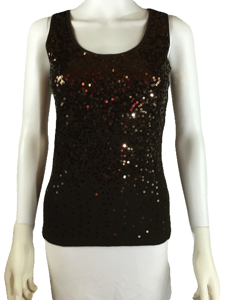 Dress Barn 90'S Tank Top Brown Sequin Size Small SKU 000101 – Designers On  A Dime