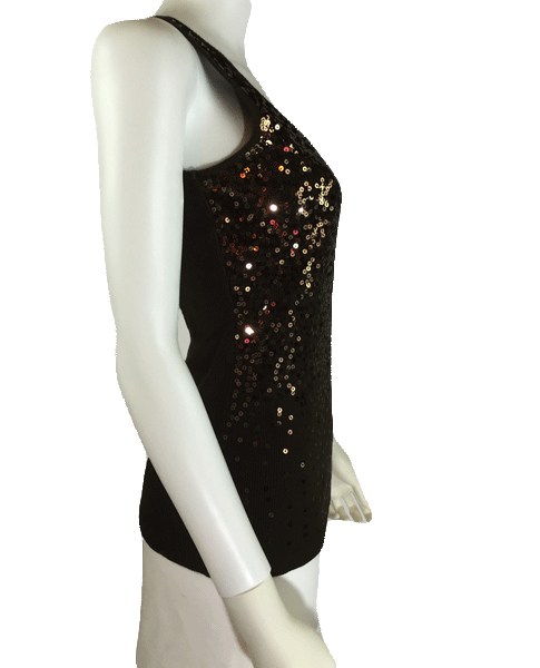 Dress Barn 90 S Tank Top Brown Sequin Size Small SKU 000101