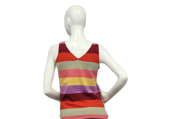 Load image into Gallery viewer, Multi Colored Stripe Tank Top Sweater SKU 000081
