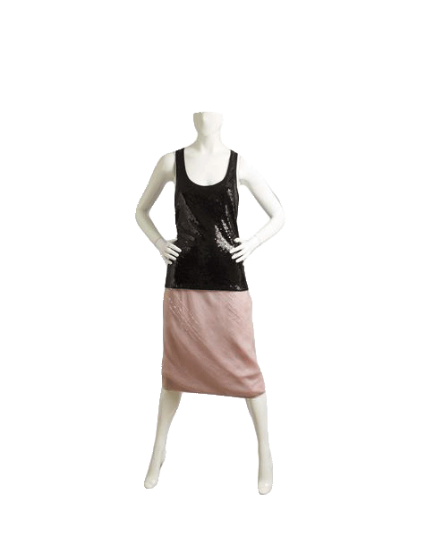 Sheer Beaded Embellished Beauty Pink Skirt size 10 (SKU 000019)