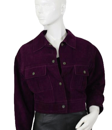 Friitalan Nahka Oy Suede Jacket Purple Size 42 SKU 000103