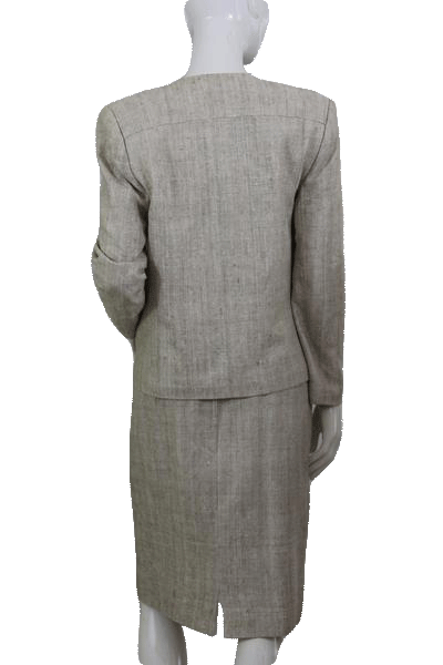 Load image into Gallery viewer, European Design Beige Two Piece Skirt Suit Set SKU 000112
