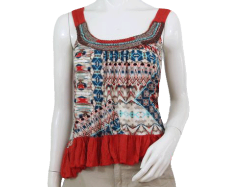Load image into Gallery viewer, Daytrip 90&amp;#39;s Beaded Top Multi Colors Size Extra Small SKU 000095

