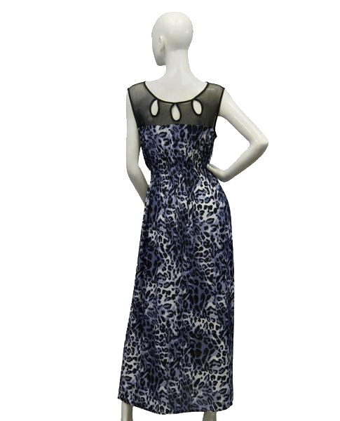 Mystic Blue Leopard Dress Size XXL SKU 000061